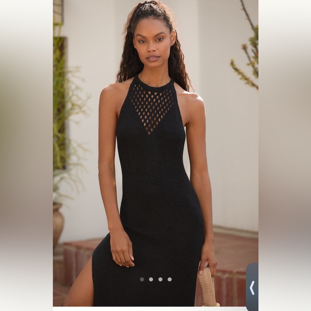 Sunday in Brooklyn knit midi dress in black